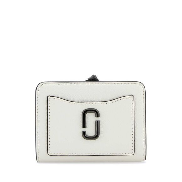 Marc Jacobs Women White Leather Mini Utility Snapshot Wallet